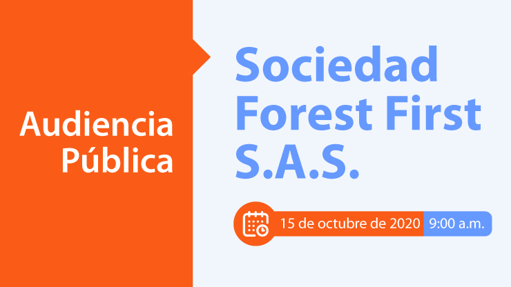 AUDIENCIA PÚBLICA SOCIEDAD FOREST FIRST S.A.S. AUDIENCIA PÚBLICA SOCIEDAD FOREST FIRST S.A.S.