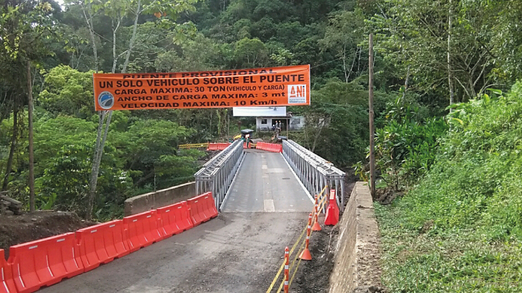 Gobierno Nacional habilita puente metálico provisional sobre quebrada Hoya Grande en Boyacá Gobierno Nacional habilita puente metálico provisional sobre quebrada Hoya Grande en Boyacá