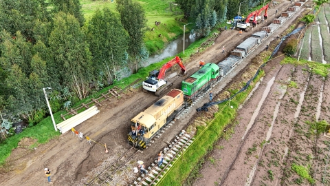 14 kilómetros de nuevos rieles en el corredor férreo Bogotá – Belencito 